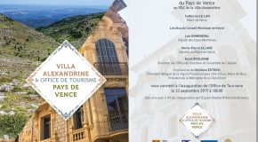 IP OFFICE DE TOURISME DE VENCE : Inauguration Office de Tourisme Pays de Vence / Villa Alexandrine / samedi 23/09 à 10h