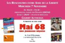 Les Rencontres entre Amis de la Liberté – 07/11/18 à 18h30