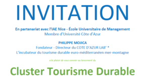 INFO MEMBRE DU CLUB // Le club de la presse est partenaire du Lancement du Cluster Tourisme Durable :