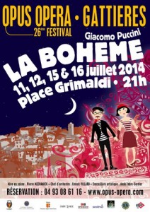 Affiche La Bohème juillet 2014