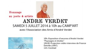 INVITATION JOURNEE HOMMAGE A ANDRE VERDET – LIKE ART FESTIVAL 2014 – MANDELIEU – 5/07