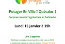 CONFÉRENCE POTAGER EN VILLE – 15/01/18 à 19h