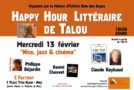 Happy Hour Littéraire de Talou « Nice jazz et cinéma” 13/02 -C FACTORY – Nice