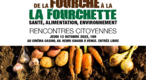 INFO MEMBRE DU CLUB // VENCE : Repas sur ordonnance ? Demain quelle alimentation ? Des experts répondent – Jeudi 13 Octobre 2022 de 18h à 20h