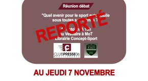 REPORTÉ AU 7 NOVEMBRE // Réunion débat le 17 octobre à 18h :  » Quel avenir pour le sport automobile sous toutes ses formes »