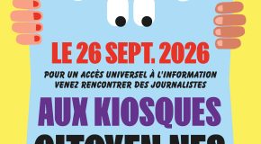 Le club de la presse 06 participe ce samedi matin à l’opération « Aux Kiosques, Citoyen·nes », au kiosque du 30 Promenade des anglais à Nice